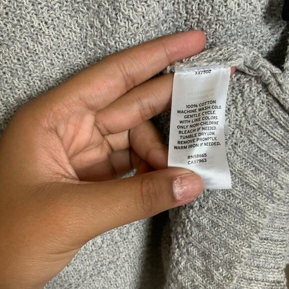 Harper Canyon Long Sleeve Hooded Crocheted Cardigan Gray Size Small Girl - Picture 7 of 8